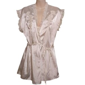 🔵BOGO FREE🔵 Linea Donatella White Nightie Lingerie w Matching Topper  S